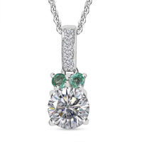 Anthill Garnet Pendant with Chain (Size 20) in Platinum Over Sterling Silver 1.13 ctw