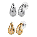 Set of 2 Moissanite Raindrop Tear Drop Statement Earrings in Vermeil YG and Platinum Over Sterling Silver 1.90 ctw - Sticky add to cart bar