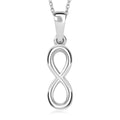 Sterling Silver Infinity Pendant with Stainless Steel Necklace 20 Inches - Sticky add to cart bar