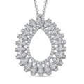 White Diamond Pendant Necklace 20 Inches in Rhodium Over Sterling Silver 0.50 ctw - Sticky add to cart bar