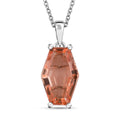 Morganique Quartz (Triplet) Elongated Pendant Necklace 20 Inches in Rhodium Over Sterling Silver 6.50 ctw - Sticky add to cart bar