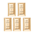 Set of 5 Bar 10K Yellow Gold 5 Grams - Sticky add to cart bar