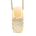 Clarte Kaleidoscope Collection Moissanite Pendant Necklace 18 Inches in Vermeil Yellow Gold Over Sterling Silver 0.20 ctw - Sticky add to cart bar
