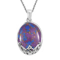 Karis Malagasy Labradorite Pendant in Platinum Bond with Stainless Steel Necklace (20 Inches) 20.25 ctw - Sticky add to cart bar