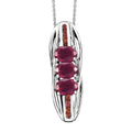 Niassa Ruby (FF), Red Sapphire Pendant Necklace (20 Inches) in Rhodium Over Sterling Silver 0.90 ctw - Sticky add to cart bar