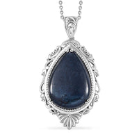 Karis Vivianite 16.00 ctw Pendant in Platinum Bond with Stainless Steel Necklace 20 Inches