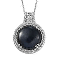 Karis Vivianite 8.25 ctw Pendant in Platinum Bond with Stainless Steel Necklace 20 Inches - Sticky add to cart bar