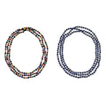 Set of 2 Multi Gemstone and Lapis Lazuli Beaded Endless Necklace (60 Inches) 742.00 ctw - Sticky add to cart bar