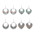 Set of 4 Canon Sky Enamel Bohemian Earrings in Silvertone - Sticky add to cart bar