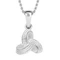 Love Knot Pendant in Sterling Silver with Stainless Steel Necklace 20 Inches - Sticky add to cart bar