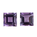 Rose De France Amethyst Set of 2 (Sqr 7 mm) 2.92 ctw Loose Gemstone - Sticky add to cart bar