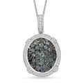 Narsipatnam Alexandrite, White Zircon Pendant Necklace (20 Inches) in Rhodium Over Sterling Silver 2.30 ctw - Sticky add to cart bar