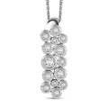 Moissanite Pendant Necklace (20 Inches) in Rhodium Over Sterling Silver 1.00 ctw - Sticky add to cart bar