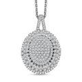 Doorbuster Diamond Pendant Necklace (20 Inches) in Rhodium Over Sterling Silver 1.00 ctw - Sticky add to cart bar