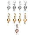 Set of 6 , 9mm Round Magnetic Lock with Lobster Clasp (14.82 g) - Sticky add to cart bar