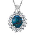 Table Mountain Shadowkite and White Topaz 5.00 Ctw Succulent Spiral Pendant Necklace 20 Inches in Rhodium Over Sterling Silver - Sticky add to cart bar