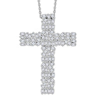 Doorbuster White Diamond Pendant Necklace (20 Inches) in Rhodium Over Sterling Silver 1.00 ctw