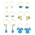 Set of 6 Shell Hinged Hoop Earrings in Goldtone - Sticky add to cart bar