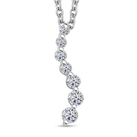 Luxuriant Lab Grown Diamond Pendant Necklace (20 Inches) in Rhodium Over Sterling Silver 0.33 ctw