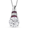 Moissanite & Red Sapphire