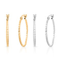 Set of 2, 25mm Diamond Cut Earrings in 14K YG Over and Sterling Silver 2.9 Grams - Sticky add to cart bar