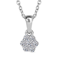 Luxuriant Lab Grown Diamond G SI 0.25 ctw Pendant Necklace in Rhodium Over Sterling Silver 20 Inches