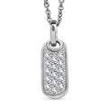 Karis Simulated Diamond Pendant in Platinum Bond with Stainless Steel Necklace (20 Inches) 0.75 ctw - Sticky add to cart bar