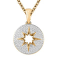 Karis White Diamond Accent Pendant in 18K YG Plated with ION Plated YG Stainless Steel Necklace 20 Inches - Sticky add to cart bar