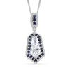 Moissanite & Blue Sapphire