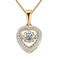 Moissanite 0.70 ctw Pendant Necklace in 18K Vermeil YG Over Sterling Silver 20 Inches - Sticky add to cart bar