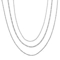 Set of 3 Chain Necklace in Stainless Steel (16, 18 & 22 Inches) - Sticky add to cart bar