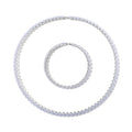Simulated Diamond Necklace (17 Inches) and Stretch Bracelet - Sticky add to cart bar