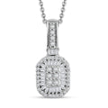Natural Champagne and White Diamond Pendant Necklace (20 Inches) in 18K Vermeil RG Over Sterling Silver 0.30 ctw - Sticky add to cart bar