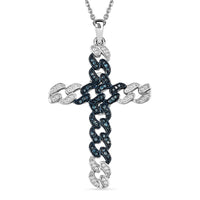 White Diamond Pendant Necklace (20 Inches) in Rhodium Over Sterling Silver 0.25 ctw