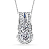 Moissanite & Blue Sapphire