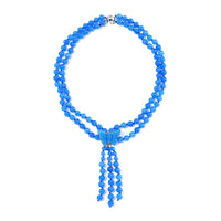 Doorbuster 2 Piece Set -  Blue Jade (D) 570 ctw Pendant and Necklace (18 Inches) in Rhodium Over Sterling Silver