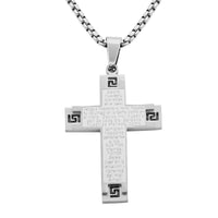 Cross Pendant Necklace in Stainless Steel 24 Inches