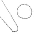 Set of Necklace 24 Inches and Bracelet (8.50In) in Stainless Steel - Sticky add to cart bar