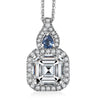 Moissanite & Ceylon Blue Sapphire
