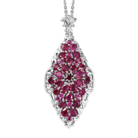 Tanzanite 4.15 ctw Pendant Necklace in 18K Vermeil YG and Rhodium Over Sterling Silver 20 Inches