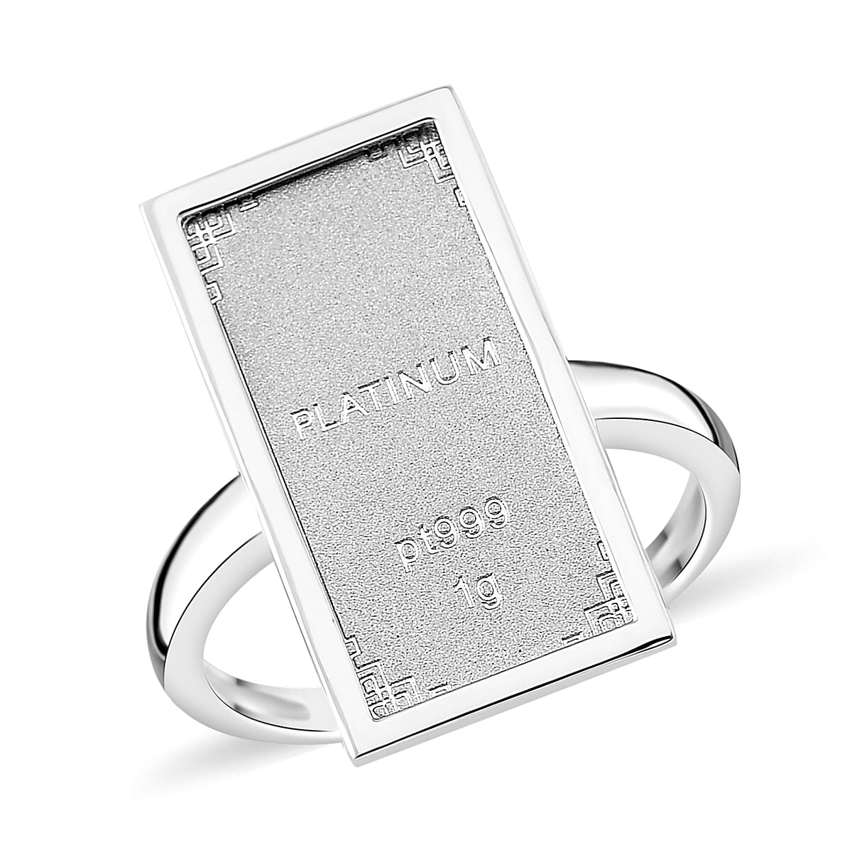 Doorbuster 999 Platinum Bar 1g with 10K White Gold 1.65g Ring