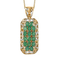 TLV Kagem Zambian Emerald Pendant Necklace (20 Inches) in 18K Vermeil YG Over Sterling Silver 3.00 ctw - Sticky add to cart bar