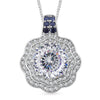 Moissanite & Blue Sapphire
