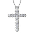 Luxuriant Lab Grown Diamond G SI 1.00 ctw Cross Pendant Necklace in Sterling Silver 18 Inches - Sticky add to cart bar