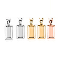 Set of 5 14K Yellow Gold, Rose Gold Over and Sterling Silver Bar Pendant without Chain 10.75 Grams