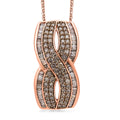TLV Blue Diamond (IR) Infinity Pendant Necklace (20 Inches) in Platinum Over Sterling Silver 1.00 ctw - Sticky add to cart bar