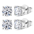 Set of 2 Luxuriant Lab Grown Diamond G-H SI 2.00 ctw Stud Earrings in Platinum Over Sterling Silver - Sticky add to cart bar