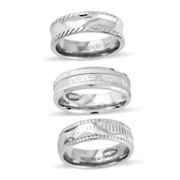 Set of 3 Ring in Stainless Steel (Size 6.0)