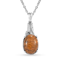 Cherry Creek 9.80 ctw Pendant Necklace in Stainless Steel 20 Inches