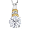 Moissanite & Yellow Sapphire